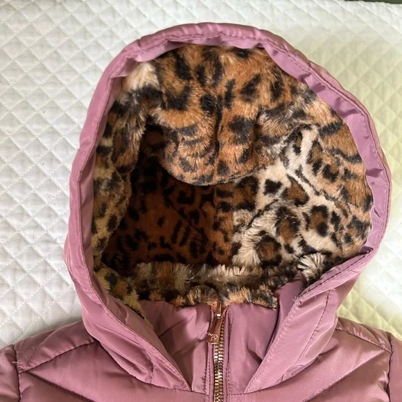 New Kensie Girl Toddler Girls Mauve jacket Coat Puffer Rose Gold Hardware Size 4 - Picture 4 of 11